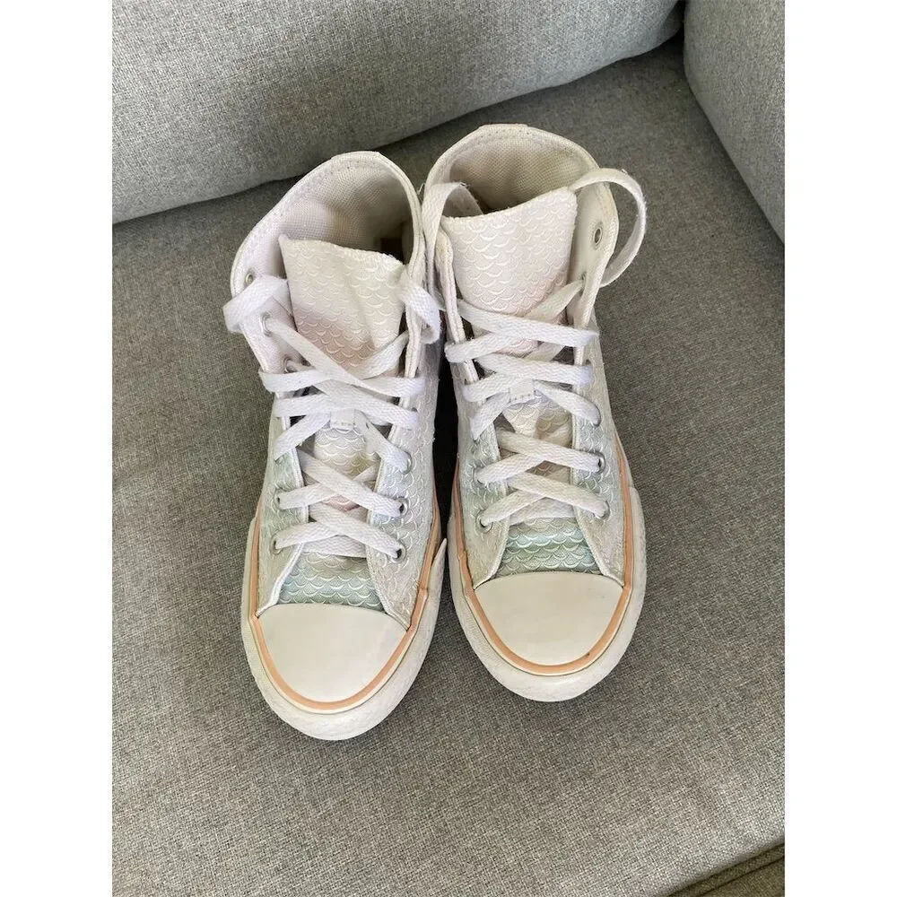 Converse Chuck Taylor All Star Mermaid Lift Platform High Top Sneakers Teens 3